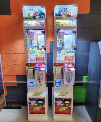 2 new claw machines with hidden key locker boxes