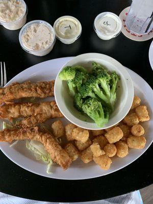 Three-piece cod, dinner