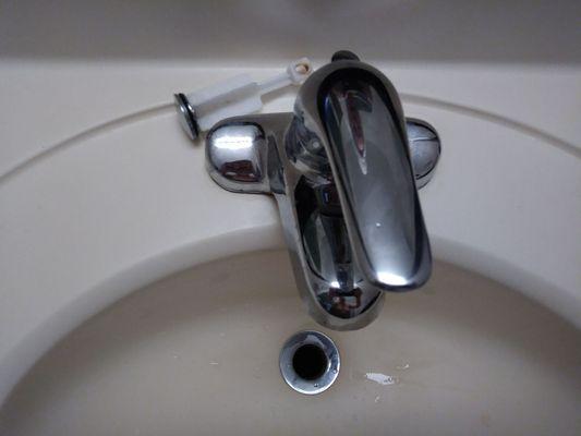 Broken sink fixture.