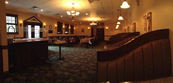 Our beautiful upstairs dining room, equipped with a soup and salad bar (all the time).