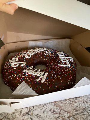 Doughnut cake of awesomeness