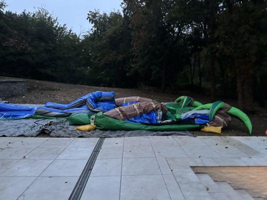 Collapsed bounce house