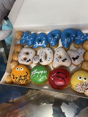 Birthday Icing Donuts