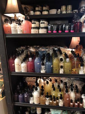 Simplified body lotions, body and hand soaps