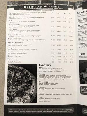 Updated menu, page 2