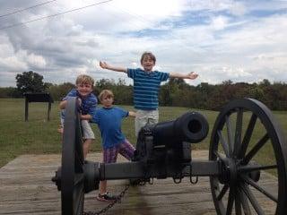 The earthwork fortification was built by Union Soldiers to defend the ford and ferry at Boonesboro.