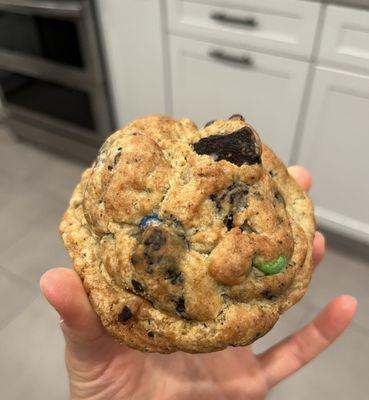 I don't ever want to know a day without dessert Pictured- their classic Monster cookie