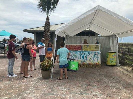 Busy day at Paradise Snow at Cotton Bayou Beach