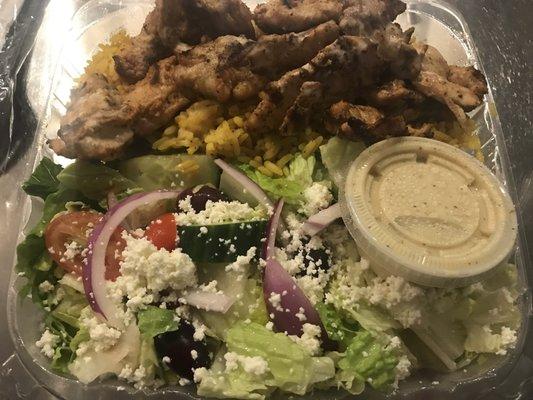 Chicken shish kabob combo plate