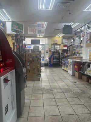 Interior of gas station