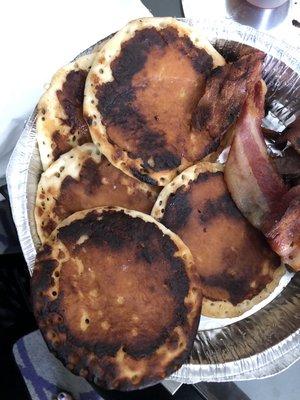 Burnt pancakes