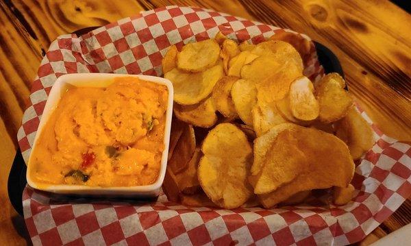 Pimento cheese and house-made chips