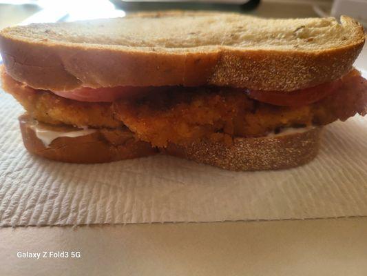 Schnitzel Sammie on Rye