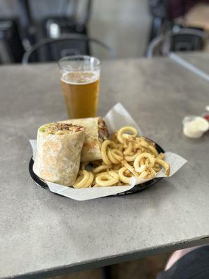 Pismo wrap meal with a beer = great lunch