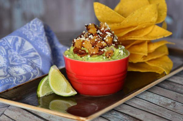 Guacamole flights are available so you can choose three toppings!