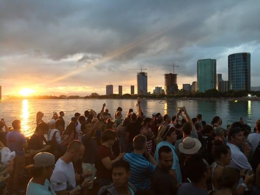 Lantern Floating Hawaii 2016 at sunset