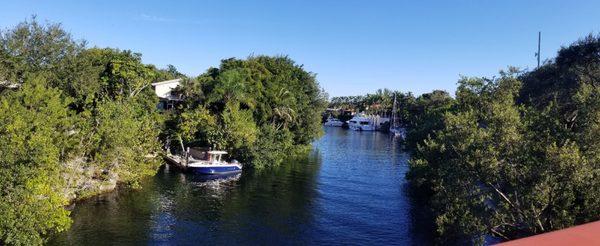 Great view from the bridge!  Glorious day.