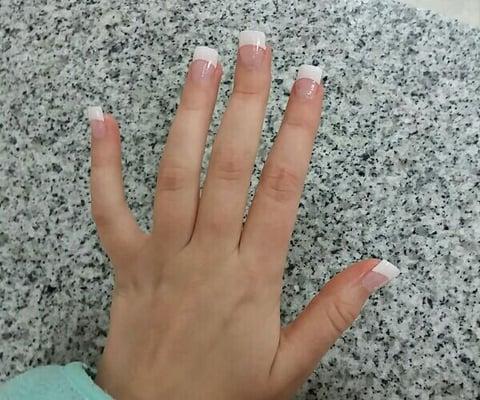 French acrylic nail.