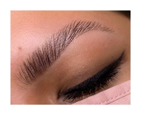 Our brow lamination + brow wax service