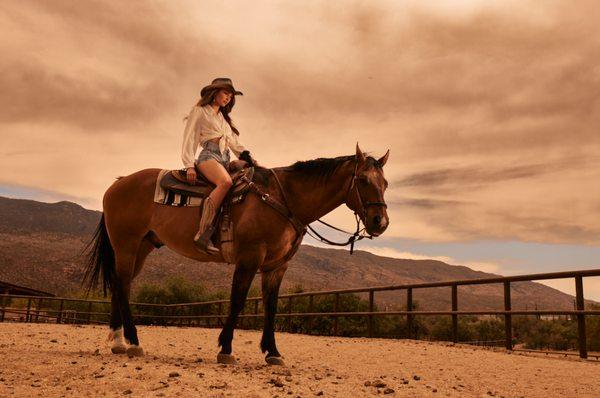 Photo taken by me at the Photo Creators Conference at the Tanque Verde Guest Ranch.  This horse is Oakley.