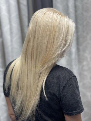 Platinum blonde and extensions