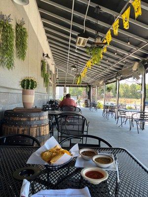 Outdoor dining...on a beautiful day.