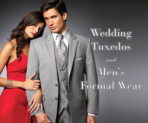 We rent men's tuxedos and suits.  We also have suits and tuxedos for purchase.  See an associate today for details.