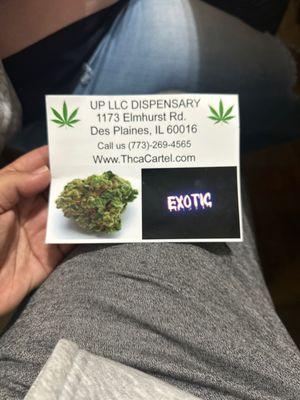 Up LLC Dispensary Ad Flyer