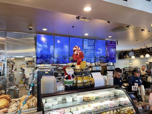 Front counter and fresh cream cheese spreads