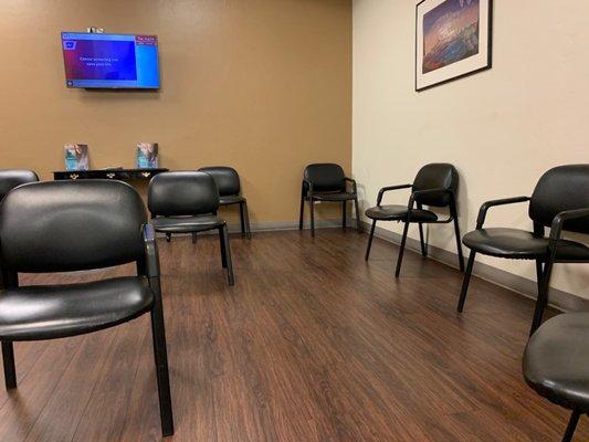 Well-spaced waiting room