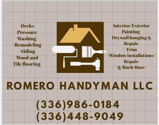 List of services offered, inquires for other home improvement or repair not on list accepted