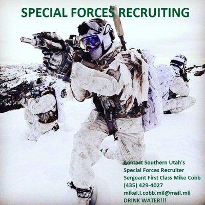 Yes, we recruit for the 19th Special Forces Group!