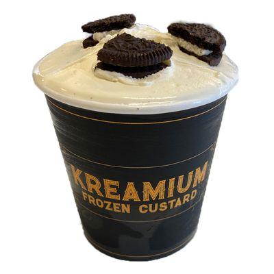 Oreo Cheesecake- Oreo cookie pieces in delicious cheesecake frozen custard. Quickly has become our top requested flavor.