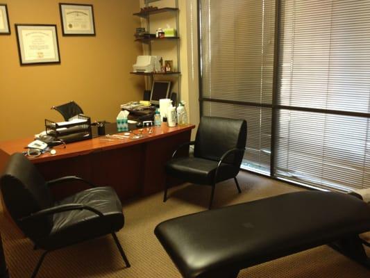 Examination and Treatment office: Where you will meet the doctor, and begin your chiropractic examination.