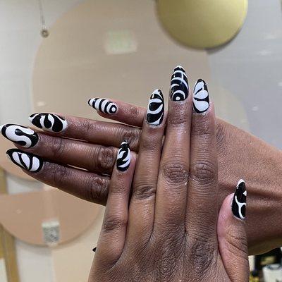 Hand painted nail art