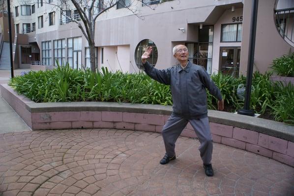 Dr. Liu's father who is 95 year old Master practice Tai Ji everyday