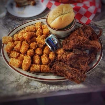 2 Piece Fried Chicken and Tots