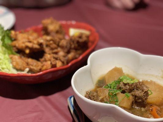 Karaage & Japanese Beef Stew - gorgeous!