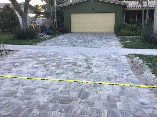 This was the day it was put in. It will look sharp when I seal the pavers.