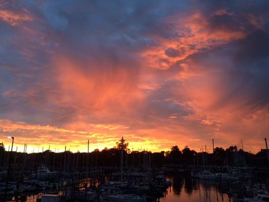 Sunset from the deck at the Nexus Wealth Advisors office