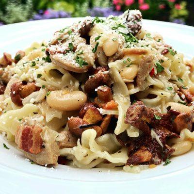 Seasonal mushroom pasta