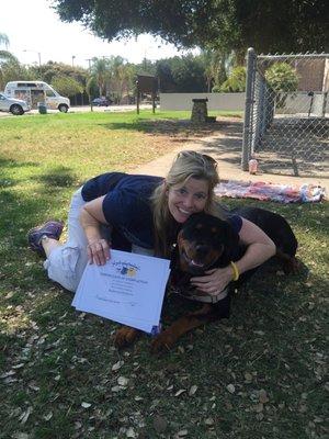 Lexie & I graduating from Beginner's Obedience class.