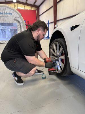 Tires! Alignments! Glass for all vehicles! Some of the best smiling faces in Jacksonville! EV specialists on site