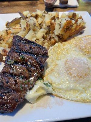 Steak and eggs