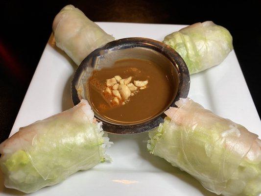 Fresh spring rolls.