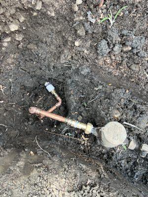 Main water line repair