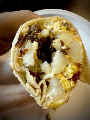 Mix breakfast burrito