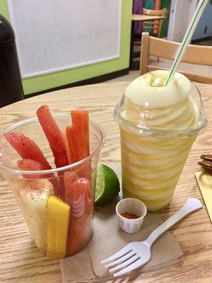 Seriously can't get enough of the dole whip and chili powdered tropical fruit.