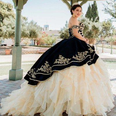 Marys bridal fall 2019 quinceañera ccollection charro style dress.