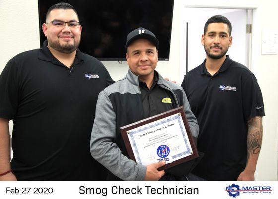 Great Group of Students completing their Smog Check Inspector Program!